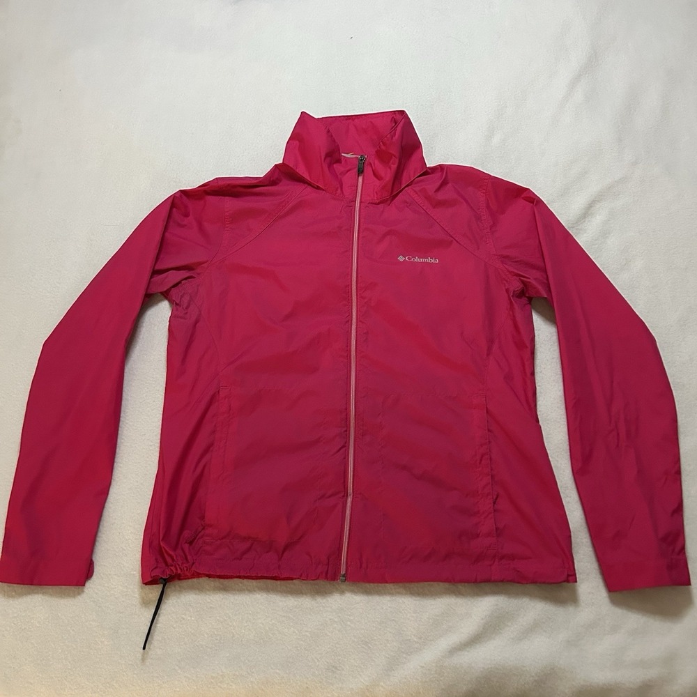 Columbia Bright Pink Men's Lightweight Rain Jacket
